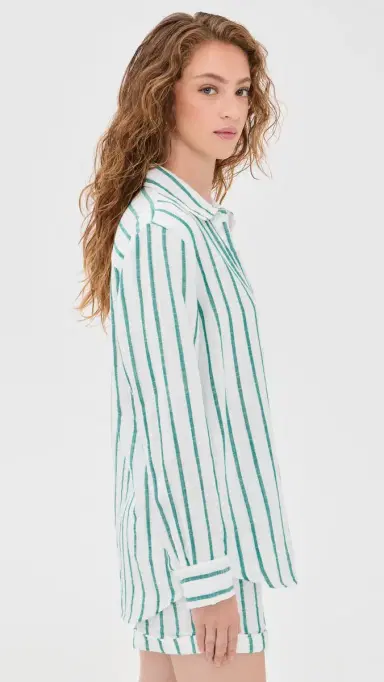 Z Supply Saturdays Stripe Shirt Rainforest | Thumbnail 5 Z Supply Saturdays Stripe Shirt Rainforest | Thumbnail 5