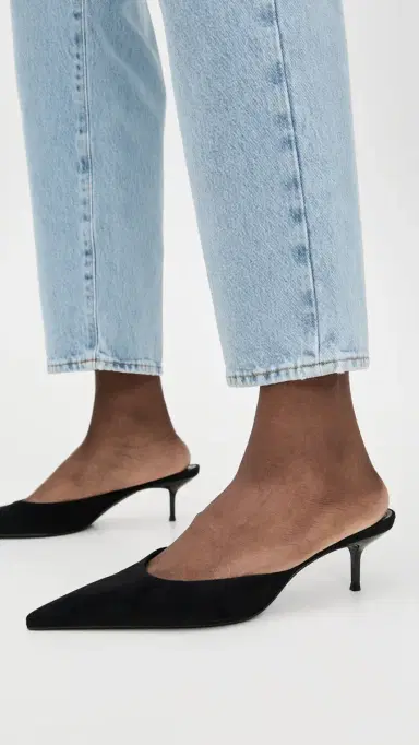 Schutz Julie Kitten Heel Mules Black | Thumbnail 3 Schutz Julie Kitten Heel Mules Black | Thumbnail 3