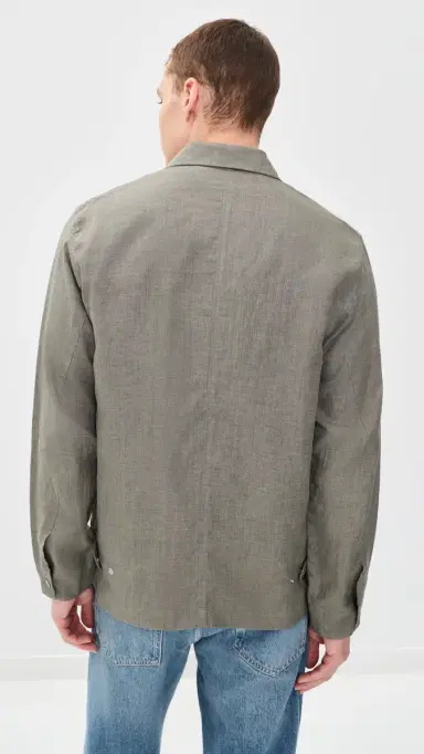 rag & bone Calder inen Workwear Jacket Grey | Thumbnail 3 rag & bone Calder inen Workwear Jacket Grey | Thumbnail 3