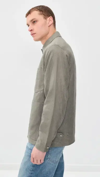 rag & bone Calder inen Workwear Jacket Grey | Thumbnail 4 rag & bone Calder inen Workwear Jacket Grey | Thumbnail 4