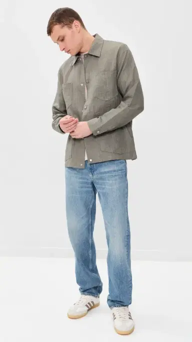 rag & bone Calder inen Workwear Jacket Grey | Thumbnail 5 rag & bone Calder inen Workwear Jacket Grey | Thumbnail 5