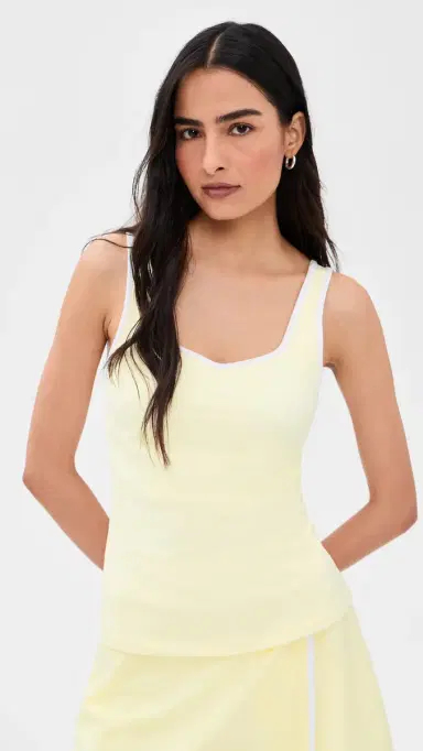 Sweaty Betty Pro Racket Power Tank Top Butterscotch Yellow | Thumbnail 2 Sweaty Betty Pro Racket Power Tank Top Butterscotch Yellow | Thumbnail 2
