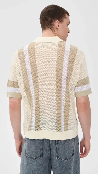 Obey Seth Polo Sweater Unbleached Multi L | Thumbnail 4 Obey Seth Polo Sweater Unbleached Multi L | Thumbnail 4