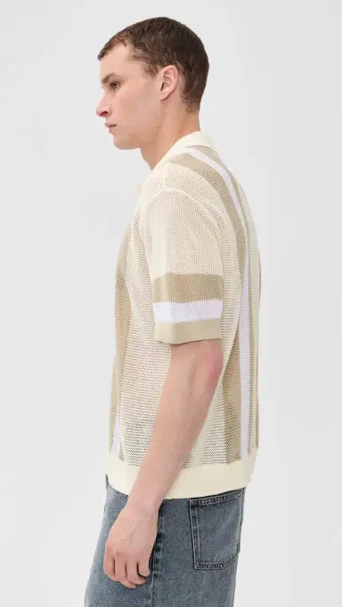Obey Seth Polo Sweater Unbleached Multi L | Thumbnail 5 Obey Seth Polo Sweater Unbleached Multi L | Thumbnail 5