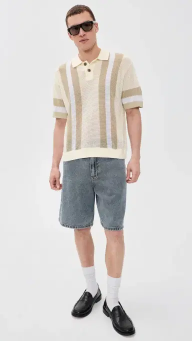 Obey Seth Polo Sweater Unbleached Multi L | Thumbnail 6 Obey Seth Polo Sweater Unbleached Multi L | Thumbnail 6