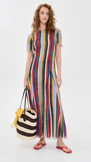 Staud Le Havre Coverup Dress Artist Stripe M/L | Thumbnail 2 Staud Le Havre Coverup Dress Artist Stripe M/L | Thumbnail 2
