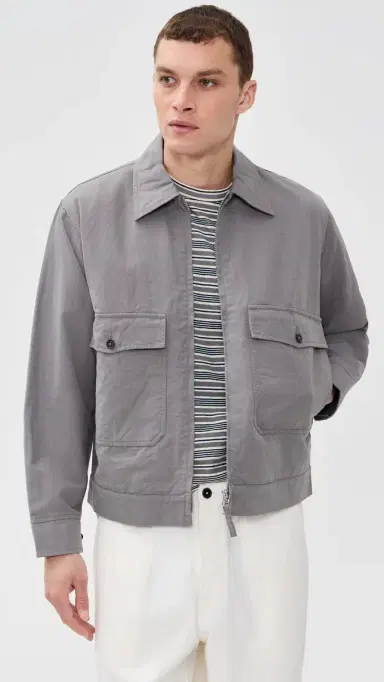 Universal Works Slub inen Jacket Mid Grey | Thumbnail 2 Universal Works Slub inen Jacket Mid Grey | Thumbnail 2