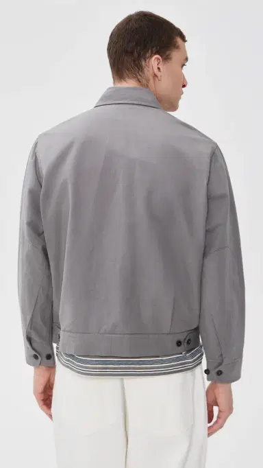 Universal Works Slub inen Jacket Mid Grey | Thumbnail 3 Universal Works Slub inen Jacket Mid Grey | Thumbnail 3