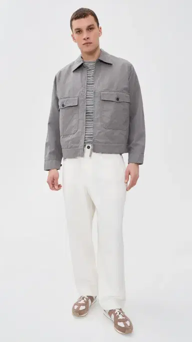 Universal Works Slub inen Jacket Mid Grey | Thumbnail 5 Universal Works Slub inen Jacket Mid Grey | Thumbnail 5