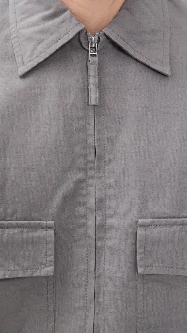 Universal Works Slub inen Jacket Mid Grey | Thumbnail 6 Universal Works Slub inen Jacket Mid Grey | Thumbnail 6