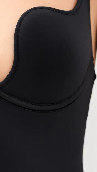 Fleur du Mal Le Stretch icro U-Plunge Midi Dress Black | Thumbnail 6 Fleur du Mal Le Stretch icro U-Plunge Midi Dress Black | Thumbnail 6
