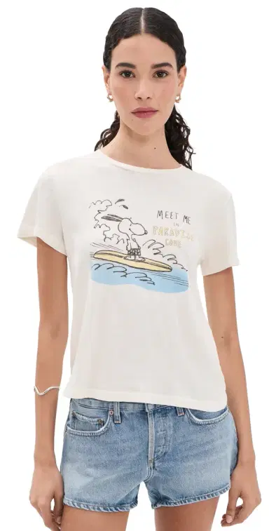 RE/DONE Classic Tee Snoopy Hang Ten | Thumbnail 1 RE/DONE Classic Tee Snoopy Hang Ten | Thumbnail 1