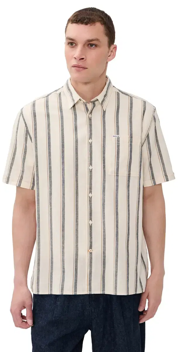 Barkend triped ummer Shirt Whisper White Barkend triped ummer Shirt Whisper White