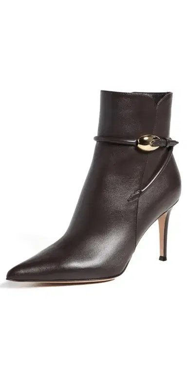 Gianvito Rossi Nappa Booties Moka | Thumbnail 1 Gianvito Rossi Nappa Booties Moka | Thumbnail 1