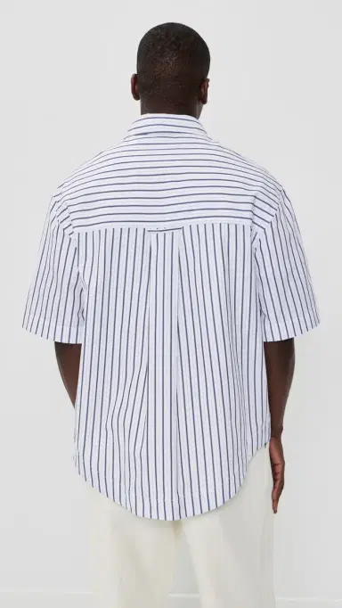 AMI Striped Camp Collar Shirt | Thumbnail 4 AMI Striped Camp Collar Shirt | Thumbnail 4