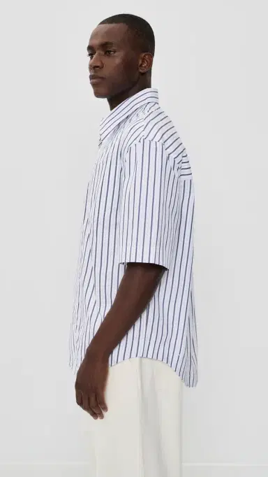 AMI Striped Camp Collar Shirt | Thumbnail 5 AMI Striped Camp Collar Shirt | Thumbnail 5