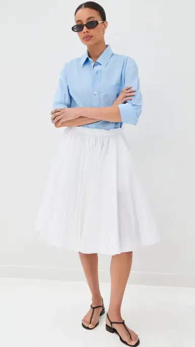AMI Midi Corolla Skirt Blanc | Thumbnail 2 AMI Midi Corolla Skirt Blanc | Thumbnail 2
