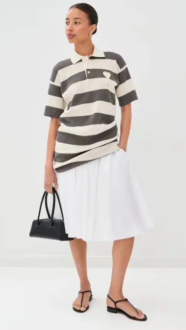 AMI Midi Corolla Skirt Blanc | Thumbnail 6 AMI Midi Corolla Skirt Blanc | Thumbnail 6