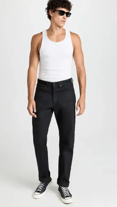 Naked & Famous Denim Solid Selvedge Jeans Black | Thumbnail 5 Naked & Famous Denim Solid Selvedge Jeans Black | Thumbnail 5