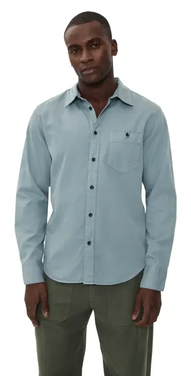 rag & bone Tomlin Pocket Shirt Stel | Thumbnail 1 rag & bone Tomlin Pocket Shirt Stel | Thumbnail 1