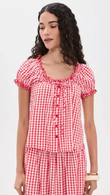Splendid Gigi Gingham Top Firework/White | Thumbnail 2 Splendid Gigi Gingham Top Firework/White | Thumbnail 2
