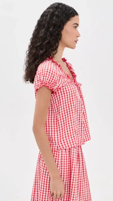 Splendid Gigi Gingham Top Firework/White | Thumbnail 4 Splendid Gigi Gingham Top Firework/White | Thumbnail 4