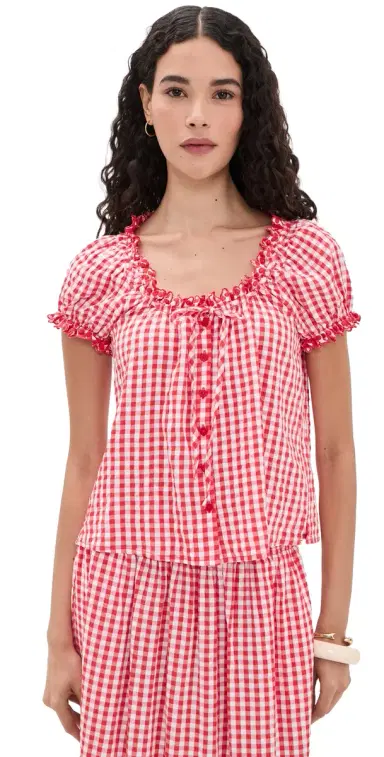 Splendid Gigi Gingham Top Firework/White | Thumbnail 1 Splendid Gigi Gingham Top Firework/White | Thumbnail 1