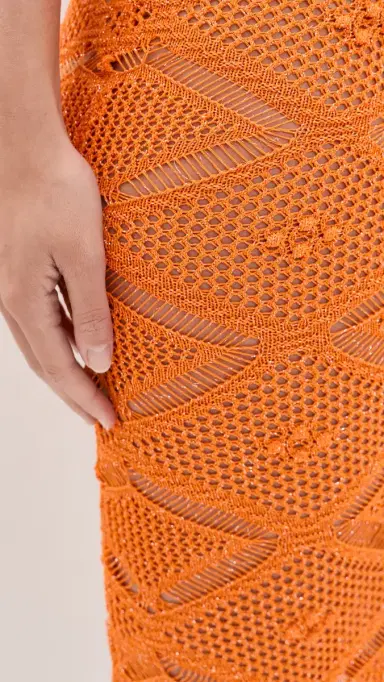 Dur Doux Aperol Diamond Maxi Dress Aperol | Thumbnail 6 Dur Doux Aperol Diamond Maxi Dress Aperol | Thumbnail 6