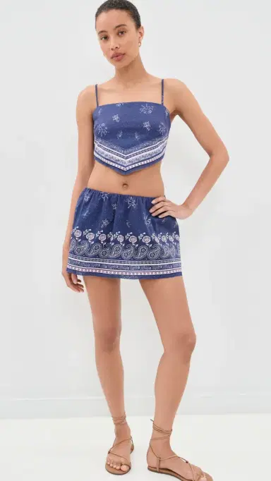 LoveShackFancy Jonie Skort idnight Harbor | Thumbnail 5 LoveShackFancy Jonie Skort idnight Harbor | Thumbnail 5