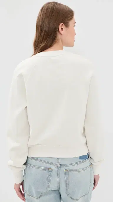 RE/DONE Mickey Stud Classic Crew Neck Sweatshirt Vintage White L | Thumbnail 3 RE/DONE Mickey Stud Classic Crew Neck Sweatshirt Vintage White L | Thumbnail 3