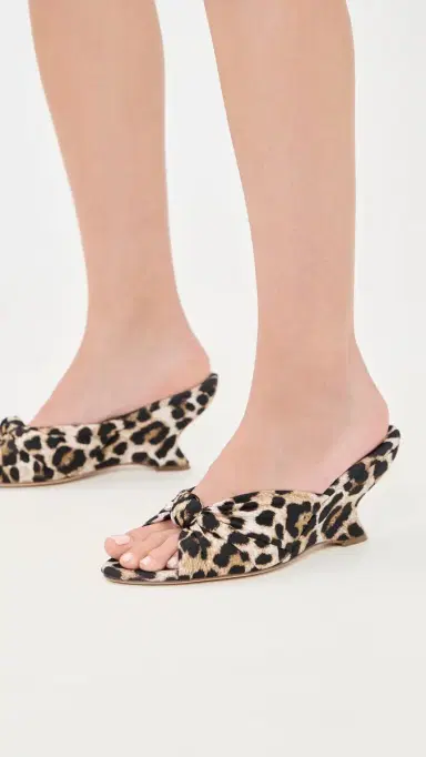 Loeffler Randall Marsy Angled Wedge Sandals Leopard 7 | Thumbnail 3 Loeffler Randall Marsy Angled Wedge Sandals Leopard 7 | Thumbnail 3