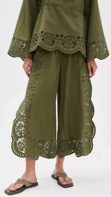 Sea Vittoria Eyelet Pants Olive | Thumbnail 2 Sea Vittoria Eyelet Pants Olive | Thumbnail 2