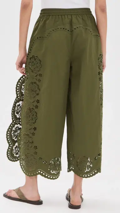 Sea Vittoria Eyelet Pants Olive | Thumbnail 3 Sea Vittoria Eyelet Pants Olive | Thumbnail 3