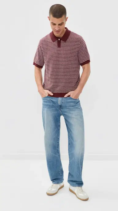 Madewell Jun um titch ingle Button Polo Dusty Merlot | Thumbnail 5 Madewell Jun um titch ingle Button Polo Dusty Merlot | Thumbnail 5