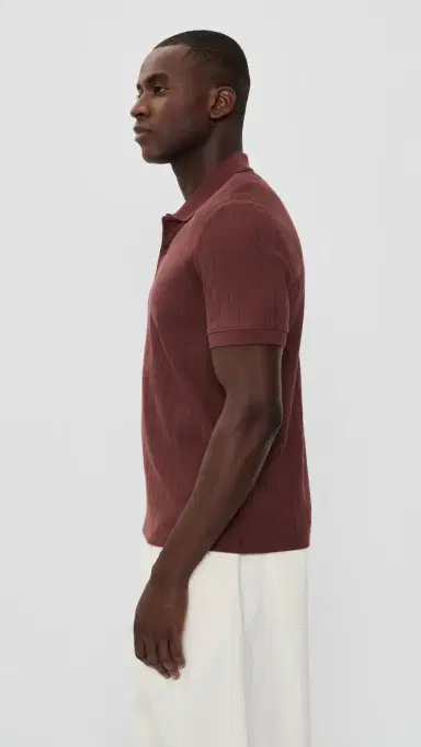 Vince Drop Needle tripe Polo Deep atin | Thumbnail 4 Vince Drop Needle tripe Polo Deep atin | Thumbnail 4