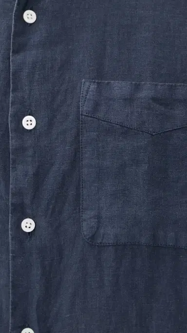 Madewell Short Sleeve Linen Shirt Ink | Thumbnail 6 Madewell Short Sleeve Linen Shirt Ink | Thumbnail 6