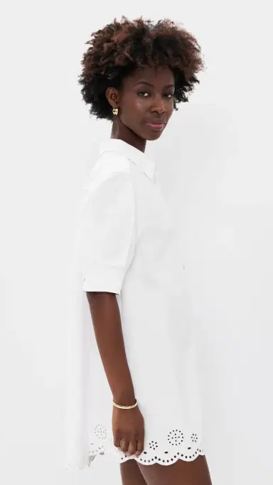 FRAME The Eyelet Play Dress White | Thumbnail 4 FRAME The Eyelet Play Dress White | Thumbnail 4