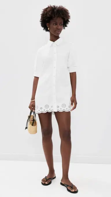 FRAME The Eyelet Play Dress White | Thumbnail 5 FRAME The Eyelet Play Dress White | Thumbnail 5