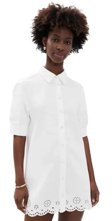 FRAME The Eyelet Play Dress White | Thumbnail 1 FRAME The Eyelet Play Dress White | Thumbnail 1