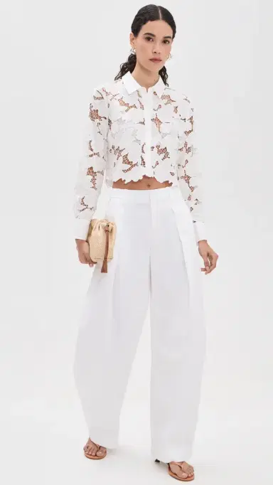 L'AGENCE eychelle Cropped Button Down Shirt | Thumbnail 5 L'AGENCE eychelle Cropped Button Down Shirt | Thumbnail 5