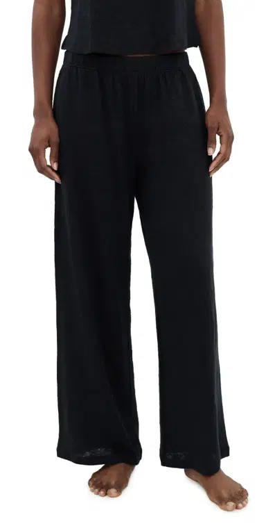 Eberjey Organic Linen Knit Pants Black | Thumbnail 1 Eberjey Organic Linen Knit Pants Black | Thumbnail 1