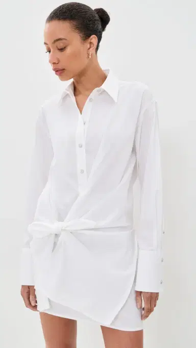 Helmut Lang Knot Shirt Dress White | Thumbnail 2 Helmut Lang Knot Shirt Dress White | Thumbnail 2