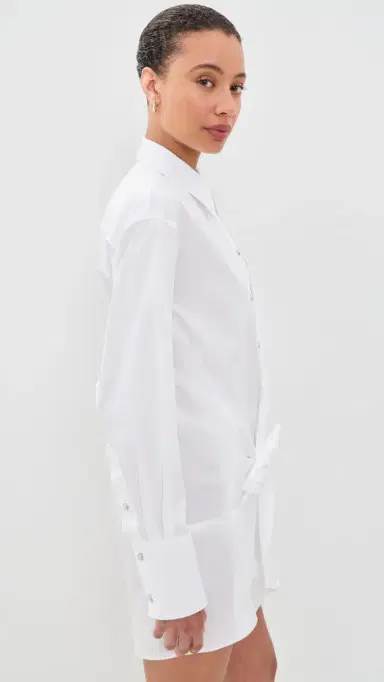 Helmut Lang Knot Shirt Dress White | Thumbnail 4 Helmut Lang Knot Shirt Dress White | Thumbnail 4
