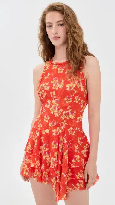 Free People Raven Printed Mini Dress Red Combo | Thumbnail 2 Free People Raven Printed Mini Dress Red Combo | Thumbnail 2
