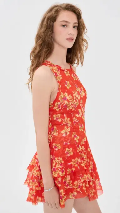 Free People Raven Printed Mini Dress Red Combo | Thumbnail 4 Free People Raven Printed Mini Dress Red Combo | Thumbnail 4