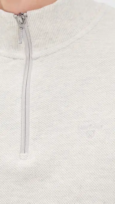 Barbour Ravensworth Half Zip Sweatshirt Ecru Marl | Thumbnail 6 Barbour Ravensworth Half Zip Sweatshirt Ecru Marl | Thumbnail 6