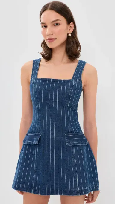 Line & Dot Monah Denim Mini Dress Blue | Thumbnail 2 Line & Dot Monah Denim Mini Dress Blue | Thumbnail 2