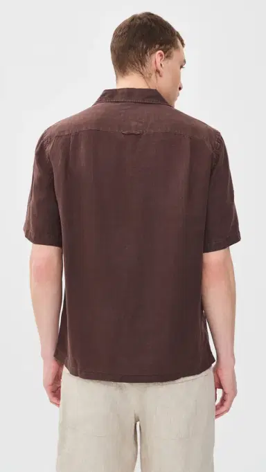 Alex Mill Camp Shirt In Linen Dark Brown | Thumbnail 3 Alex Mill Camp Shirt In Linen Dark Brown | Thumbnail 3