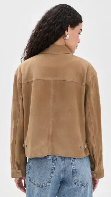 FRAME The Suede Utility Jacket Chai | Thumbnail 3 FRAME The Suede Utility Jacket Chai | Thumbnail 3