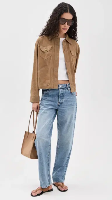 FRAME The Suede Utility Jacket Chai | Thumbnail 5 FRAME The Suede Utility Jacket Chai | Thumbnail 5